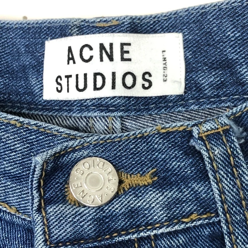 ACNE Studio raw hem distressed skinny jeans